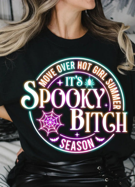 Spooky Season Neon Shirt or Sweatshirt – Hot Girl Fall Graphic Tee, Halloween Baddie Shirt - Daisy Designs & Creations, LLC