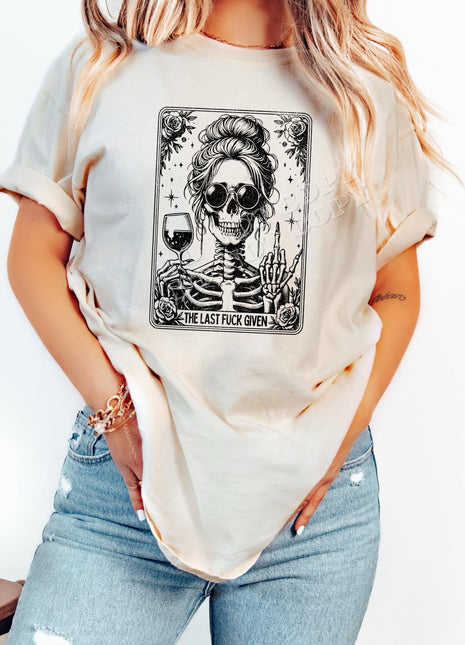 Last F*ck Given' Skelly Woman T-Shirt – Bold & Edgy Statement Tee - Daisy Designs & Creations, LLC
