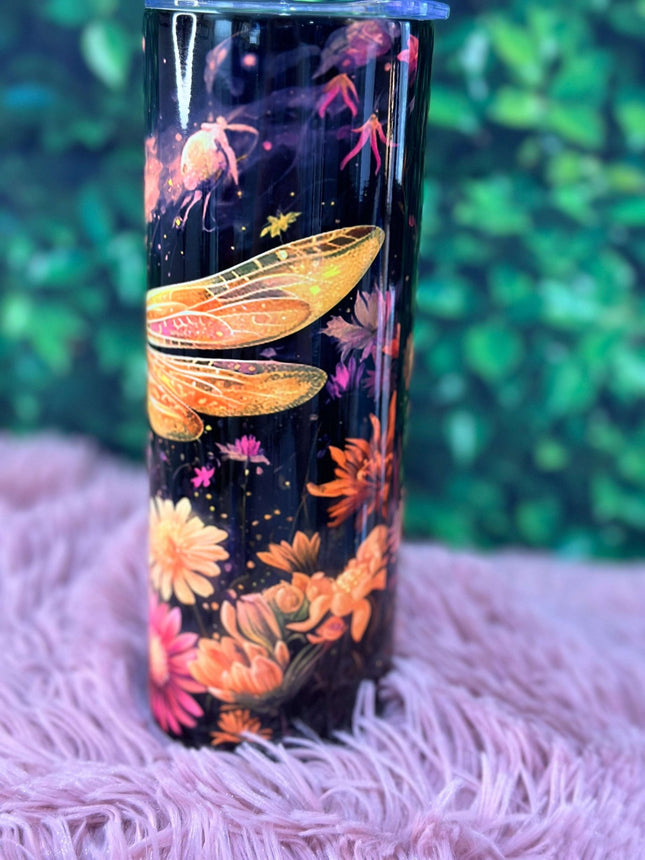 Illuminate Your Nights with Our Mystical Dragonfly 20 oz Tumbler - Daisy Designs & Creations, LLC