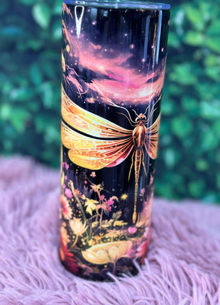 Illuminate Your Nights with Our Mystical Dragonfly 20 oz Tumbler - Daisy Designs & Creations, LLC