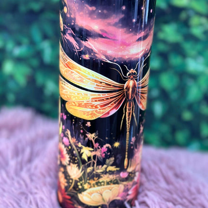 Illuminate Your Nights with Our Mystical Dragonfly 20 oz Tumbler - Daisy Designs & Creations, LLC