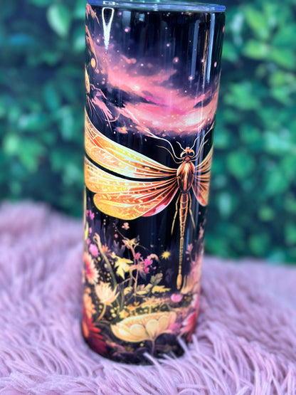 Illuminate Your Nights with Our Mystical Dragonfly 20 oz Tumbler Tumblers, Mugs & Glasses Tumblers 20 Daisy Designs & Creations LLC