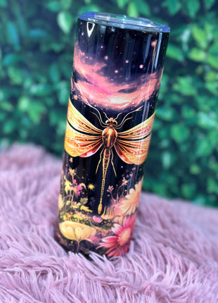 Illuminate Your Nights with Our Mystical Dragonfly 20 oz Tumbler - Daisy Designs & Creations, LLC