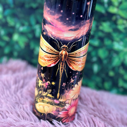 Illuminate Your Nights with Our Mystical Dragonfly 20 oz Tumbler - Daisy Designs & Creations, LLC