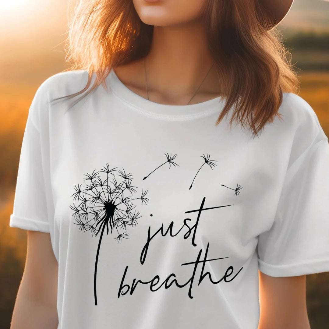 Just Breathe -T-shirt T-shirt Collection 22 Daisy Designs & Creations LLC