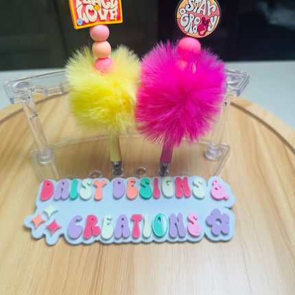 New Product Launch! Fuzzy Acrylic Beaded Pens Collection – BPA Free Beads & Vocals - Daisy Designs & Creations, LLC