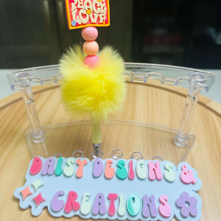 New Product Launch! Fuzzy Acrylic Beaded Pens Collection – BPA Free Beads & Vocals - Daisy Designs & Creations, LLC