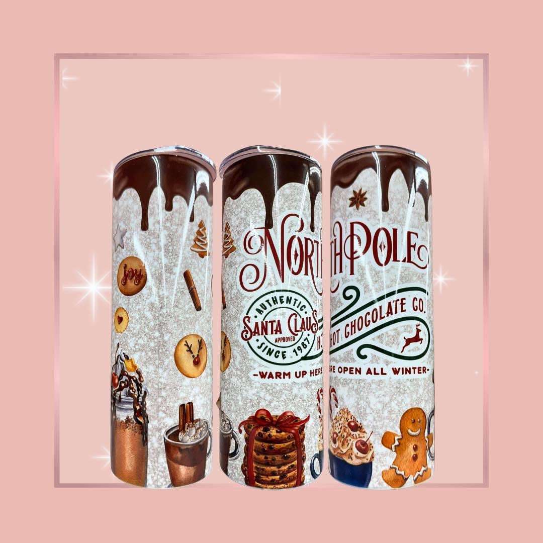 NorthPole Christmas 20oz Skinny Tumbler Christmas Collection 25 Daisy Designs & Creations LLC