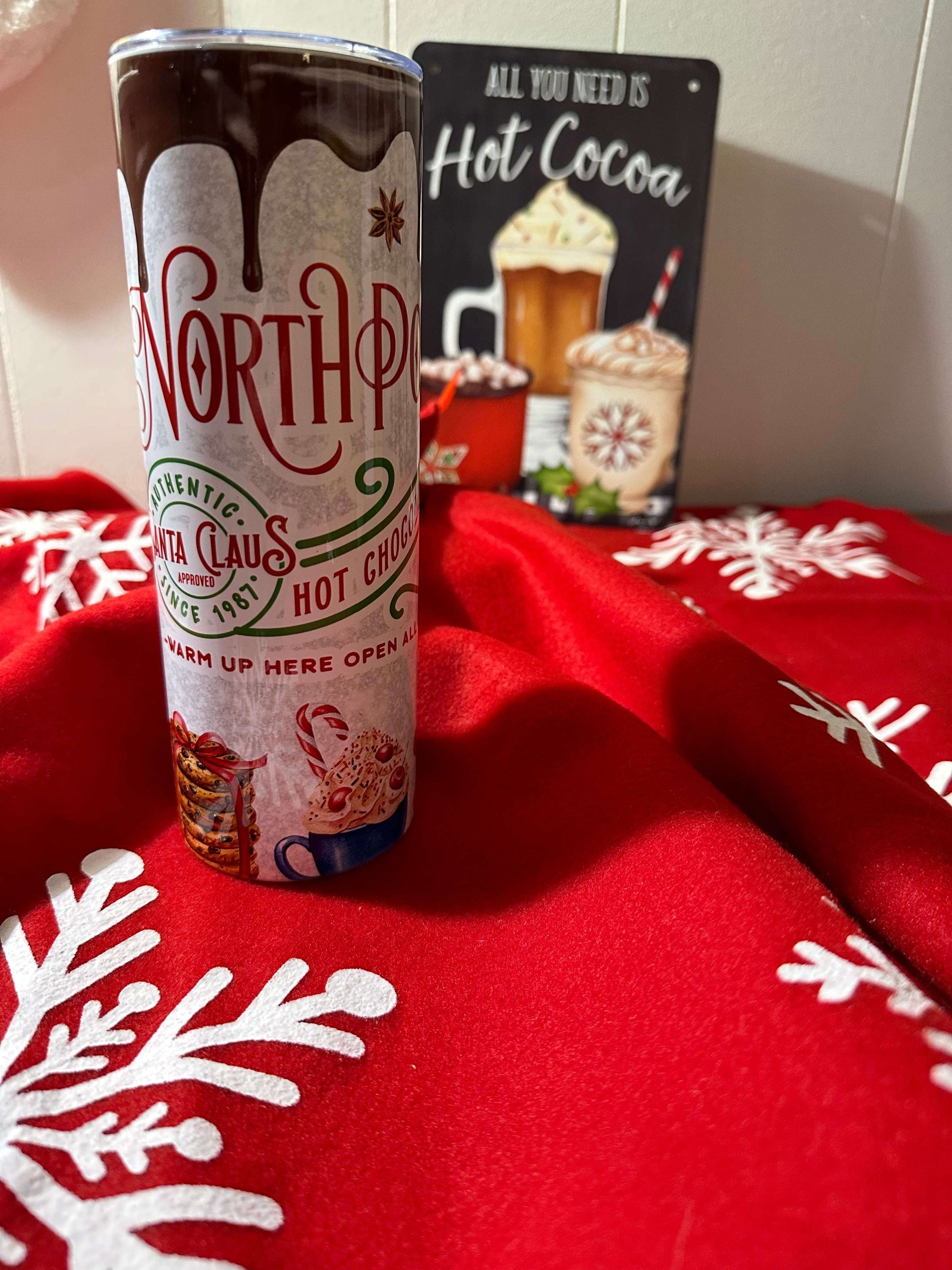 NorthPole Christmas 20oz Skinny Tumbler Christmas Collection 25 Daisy Designs & Creations LLC