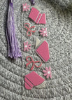 Acrylic / Pink Croqutte Bows & Books