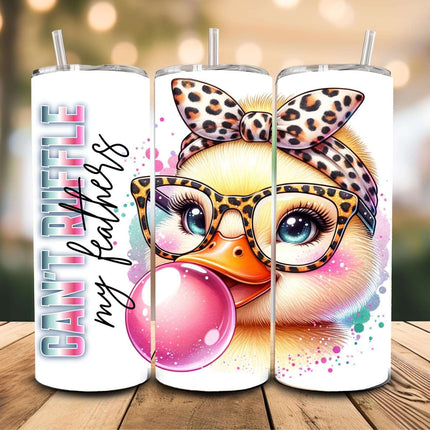 Can't Ruffle My Feathers 20 oz Insulated Stainless Steel Tumbler – Leak - Proof & Travel - Friendly - Daisy Designs & Creations, LLC