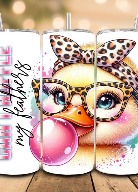 Can't Ruffle My Feathers 20 oz Insulated Stainless Steel Tumbler – Leak - Proof & Travel - Friendly - Daisy Designs & Creations, LLC