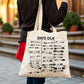 Vintage Library Due Dates Canvas Tote Bag: Carry Your Stories in Style - Daisy Designs & Creations, LLC