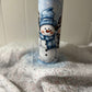 Winter Snowman 20 oz Skinny Double Insulated Tumbler Christmas Collection Tumblers 20 Daisy Designs & Creations LLC