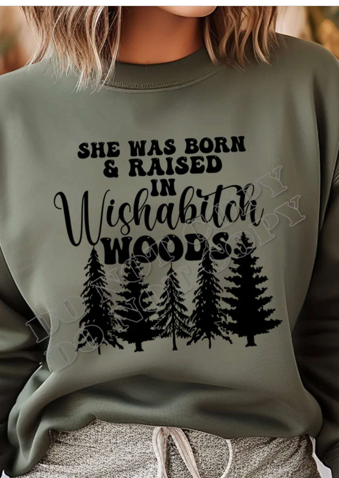 Wishabitch Woods Native Crewneck - Wear Your Roots with Pride! 🌲🏡 Cozy Elegance: Explore Our Crewneck and Hoodie Collection for Effortless Style Crewneck 24 Daisy Designs & Creations LLC