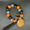 Wood Leopard Beaded Wristlet Key Chain - Daisy Designs & Creations, LLC
