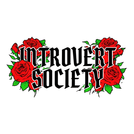 Introvert Society T Shirts, Red Roses, Funny Graphic Tee, Introvert Gift, Floral Tee, Unique T-Shirts, Social Distancing Shirt - Daisy Designs & Creations, LLC