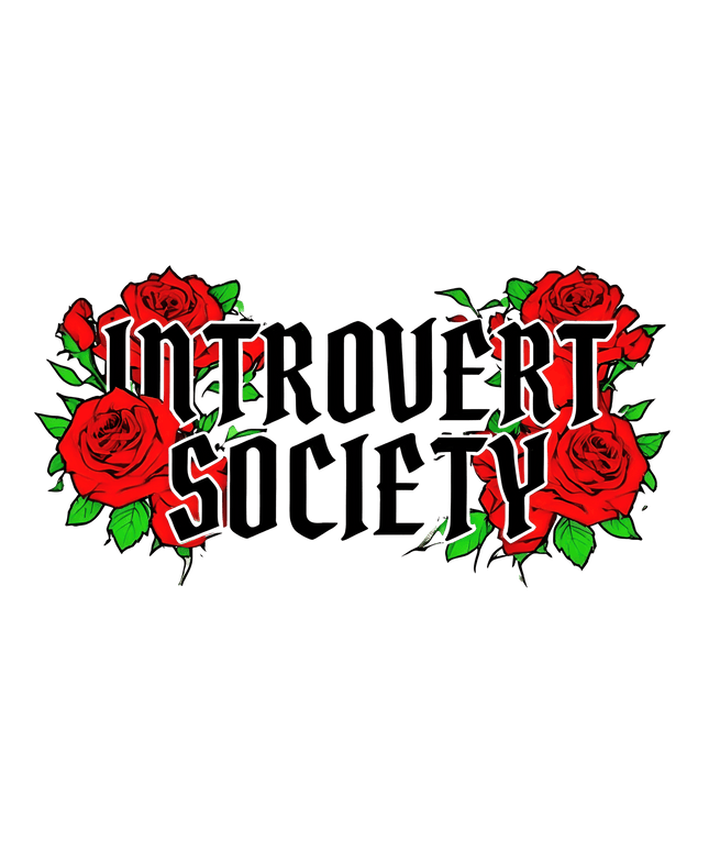 Introvert Society T Shirts, Red Roses, Funny Graphic Tee, Introvert Gift, Floral Tee, Unique T-Shirts, Social Distancing Shirt - Daisy Designs & Creations, LLC