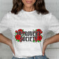Introvert Society T Shirts, Red Roses, Funny Graphic Tee, Introvert Gift, Floral Tee, Unique T-Shirts, Social Distancing Shirt - Daisy Designs & Creations, LLC