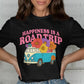Road Trip T-Shirts, Happiness is a Road Trip Design, VW Bus, Floral Van, Colorful T-Shirts, Summer Trip, Vacation Mode - Daisy Designs & Creations, LLC