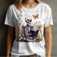 Skeleton Reading T-Shirts, Floral T-Shirts Design, Butterfly T-Shirts, Funny T-Shirts, PNG Download, Digital File For Shirts, DIY Apparel - Daisy Designs & Creations, LLC