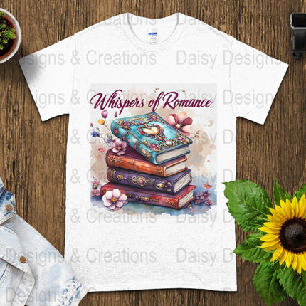Romance Books T-Shirt Design, Book Lover Gift, Floral T-Shirt, Digital Download, T-Shirt Design, PNG File, Apparel Design - Daisy Designs & Creations, LLC