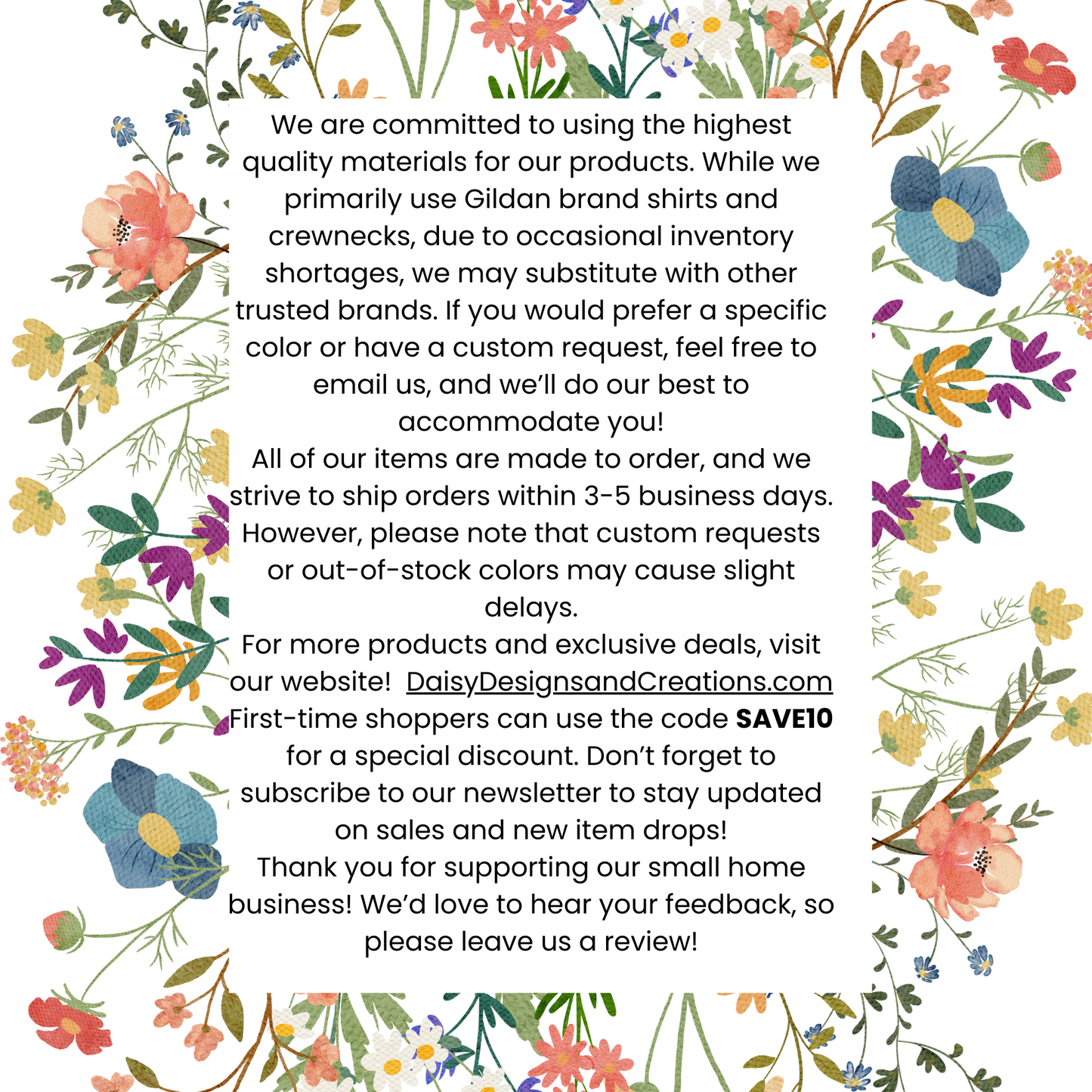 a poem written by a woman in a floral frame