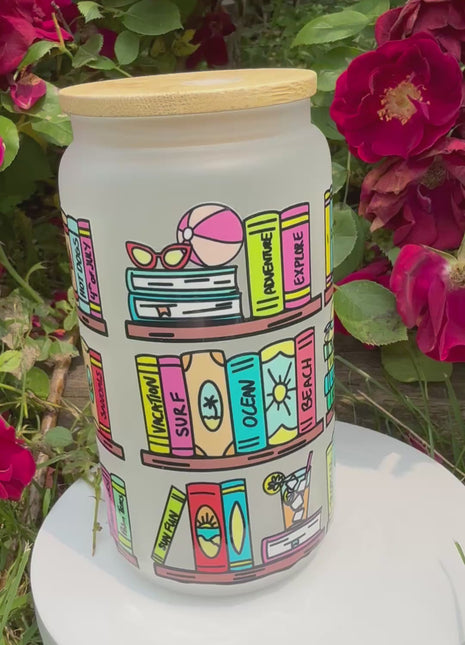 Sippin’ Through Summer – Bookshelf Glass for Book Lovers