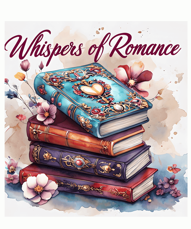 Romance Books T-Shirt Design, Book Lover Gift, Floral T-Shirt, Digital Download, T-Shirt Design, PNG File, Apparel Design - Daisy Designs & Creations, LLC